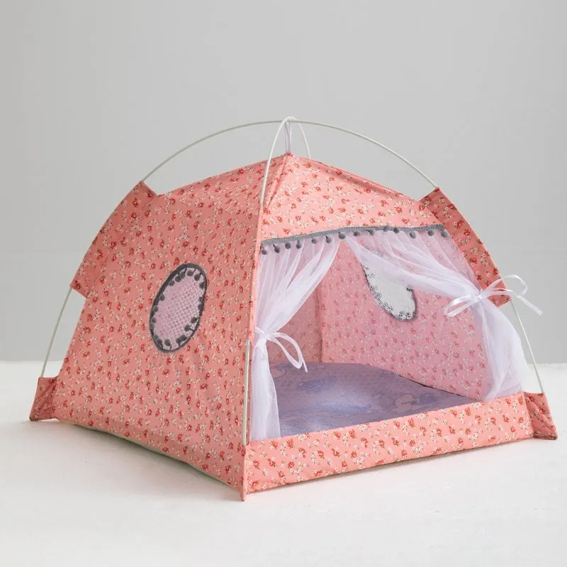 Cat nest summer tent bed in beige Paris Dusk colour for cats and small dogs