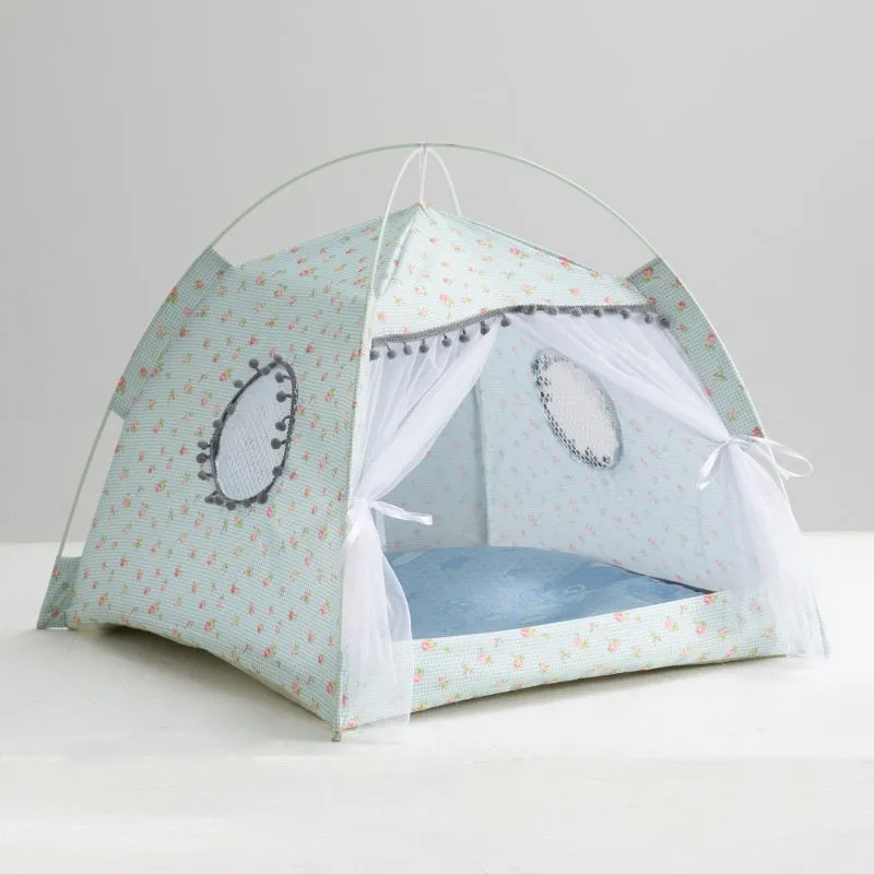 Cat nest summer tent bed in beige Paris Dusk colour for cats and small dogs