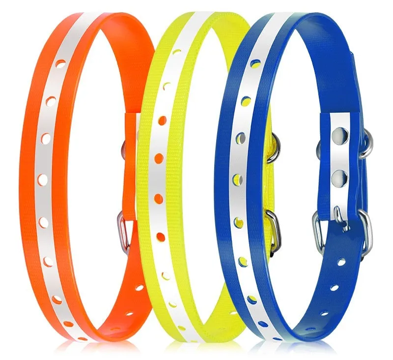 Silicone bark suppressant dog collar in black, showing adjustable buckle and silicone material