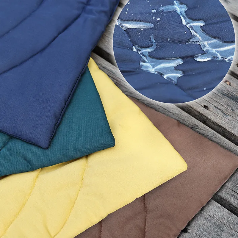 Waterproof foldable cotton dog mattress in yellow, green, brown, blue colours for kennel bed