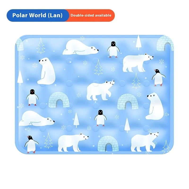Summer cooling mat for dogs in polyester PVC, size XL, fantasy windmill design