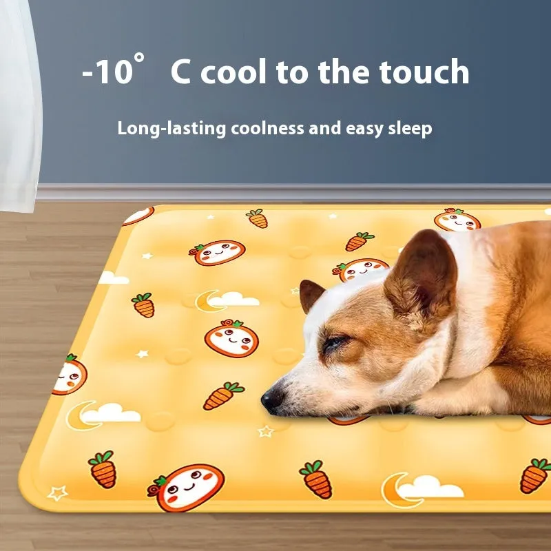 Summer cooling mat for dogs in polyester PVC, size XL, fantasy windmill design