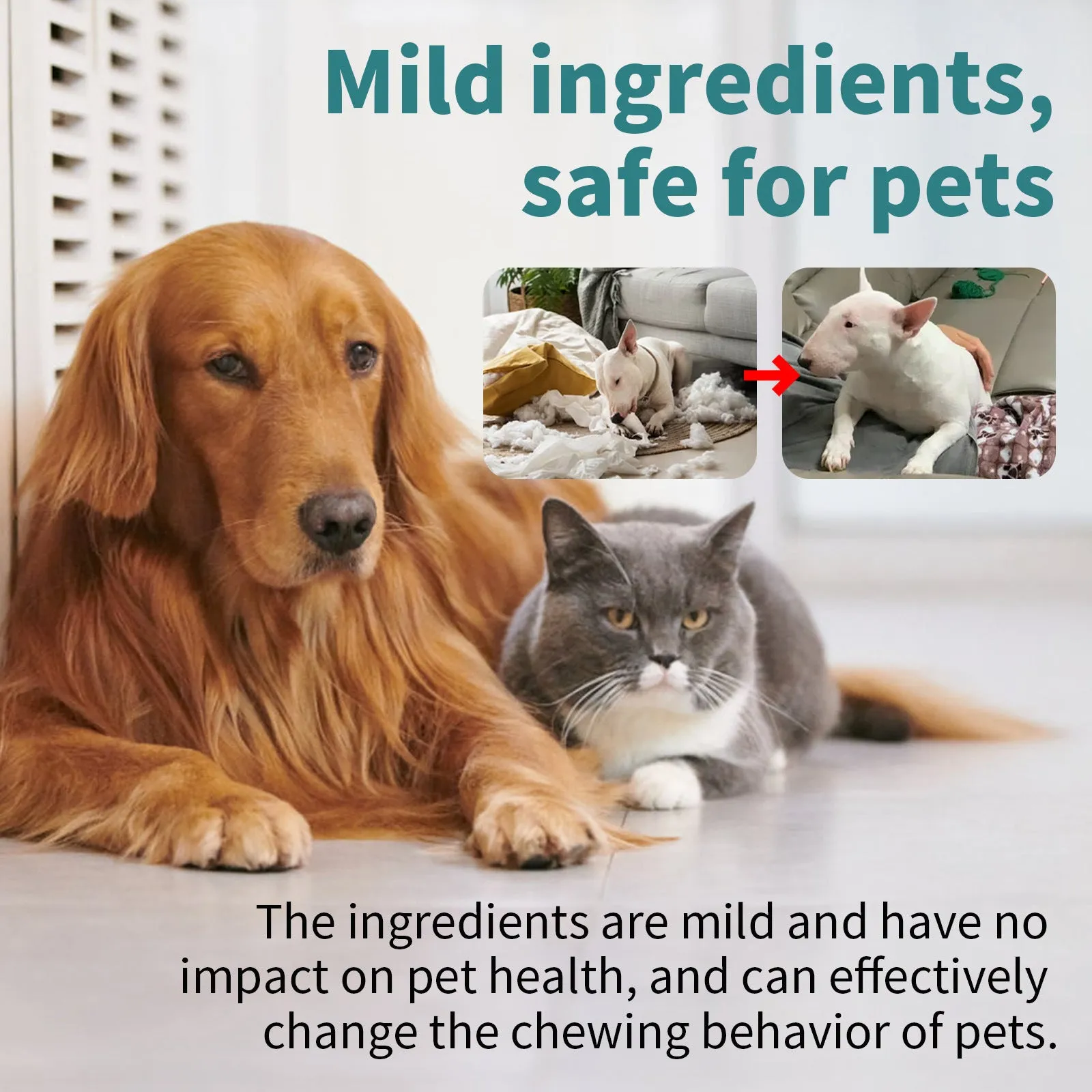 100ml pet correction chewing spray bottle for dog and cat scratching deterrent