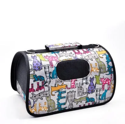 Pet dog outing bag carrying backpack in black for small dogs with hands-free design and adjustable straps
