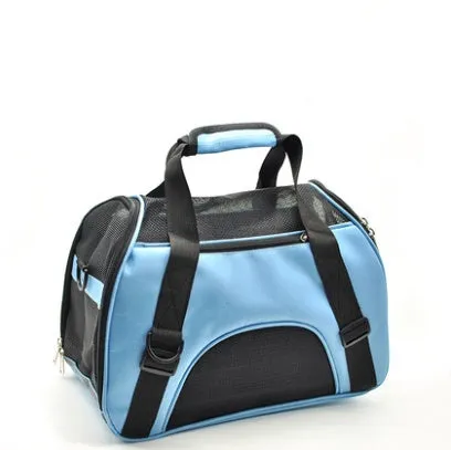 Pet dog outing bag carrying backpack in black for small dogs with hands-free design and adjustable straps
