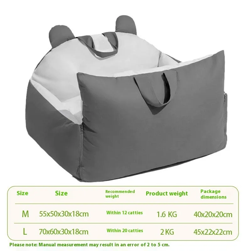 Universal removable washable car dog kennel in pink beige, gray beige, khaki beige or blue beige colours