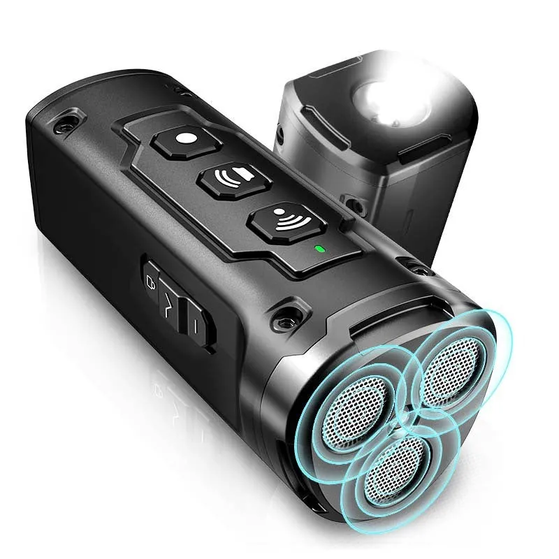Dog Drive Ultrasonic three-head bark deterrent with LED flashlight in orange plastic case