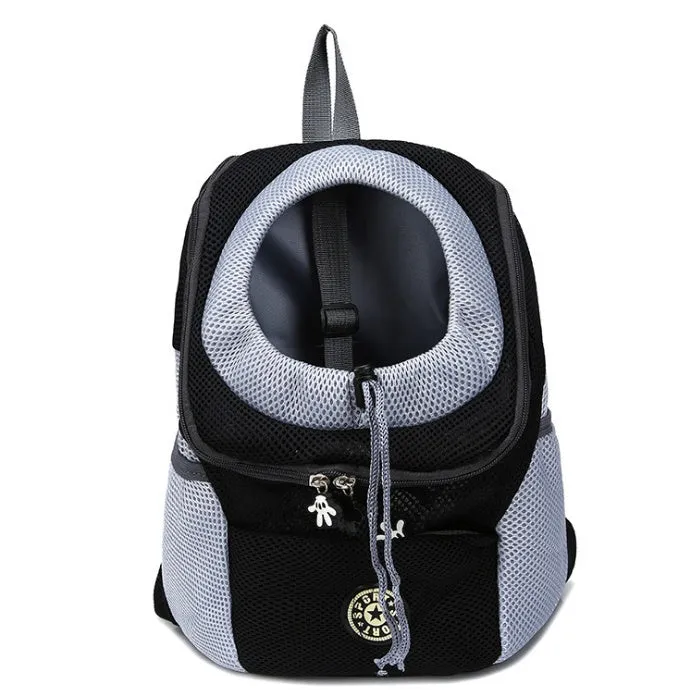 Pet bag shoulder bag in green, black, orange, blue, and rose red, with breathable mesh panels for cats and dogs.