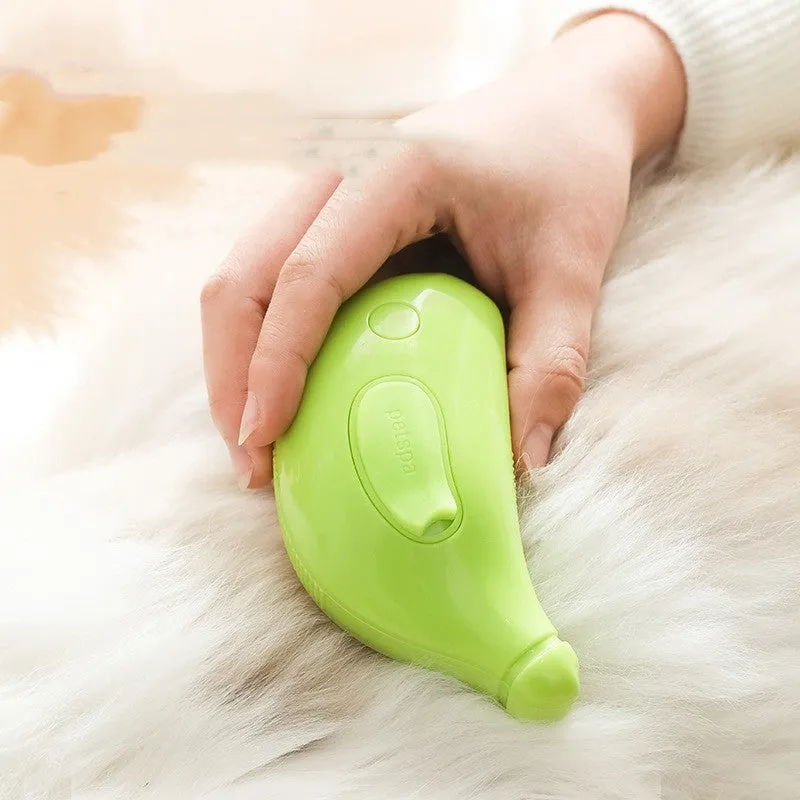 3 in 1 pet steam brush for cats and dogs, USB rechargeable, in green plastic, for grooming and massage