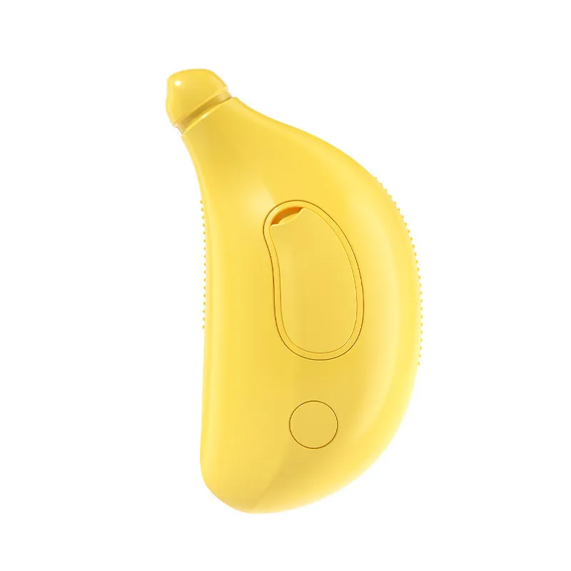 3 in 1 pet steam brush for cats and dogs, USB rechargeable, in green plastic, for grooming and massage