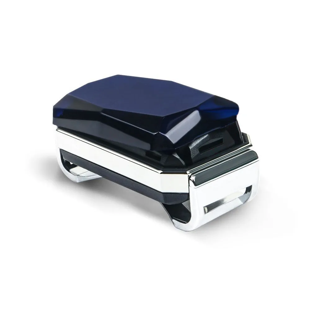 Blue GPS tracker with multiple positioning modes, SOS button, and geo-fence alarm for personal safety