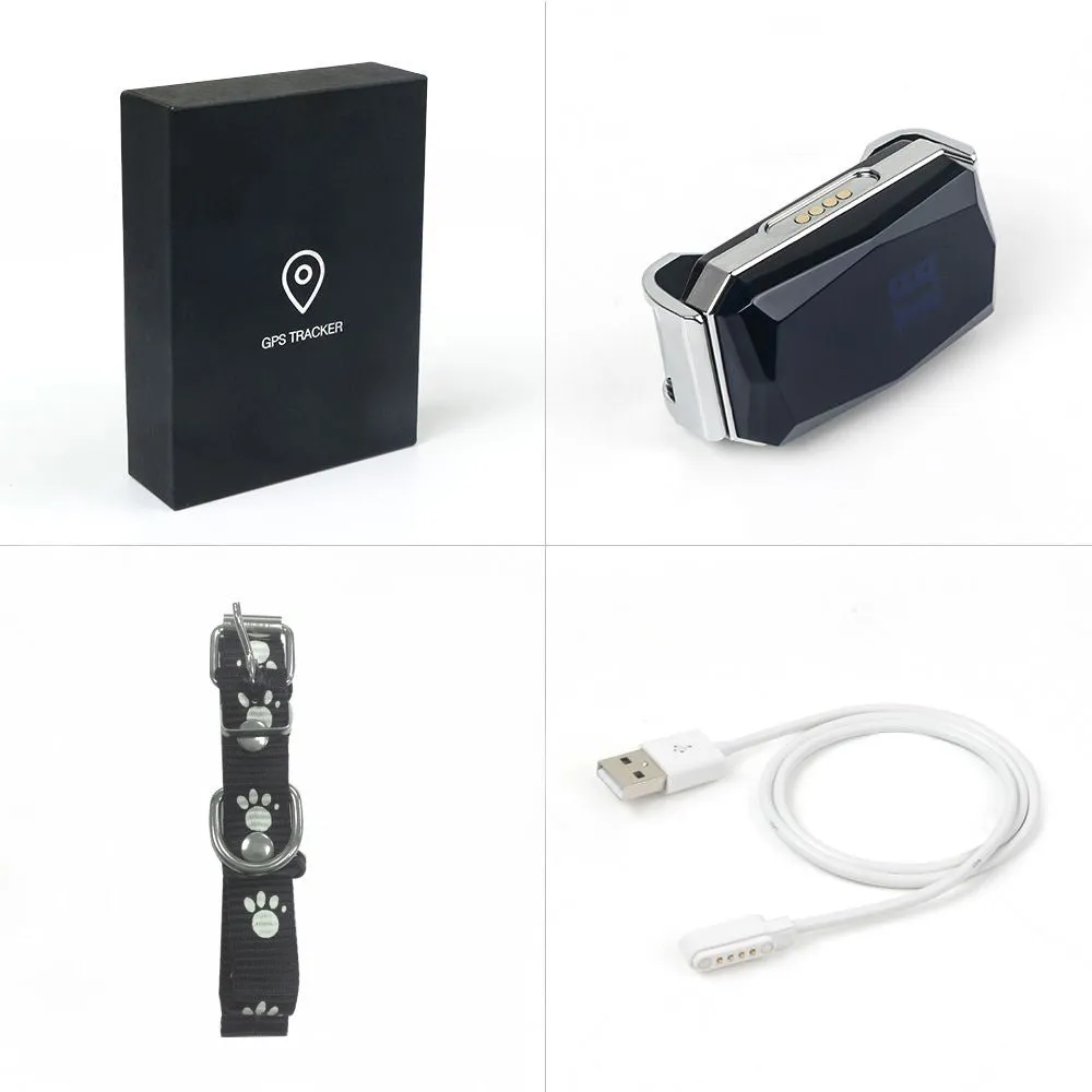 Blue GPS tracker with multiple positioning modes, SOS button, and geo-fence alarm for personal safety