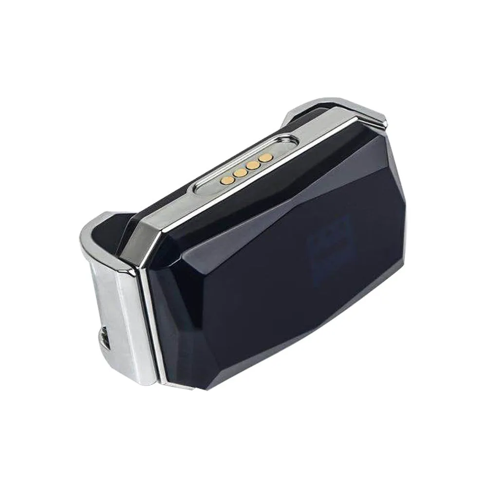 Blue GPS tracker with multiple positioning modes, SOS button, and geo-fence alarm for personal safety