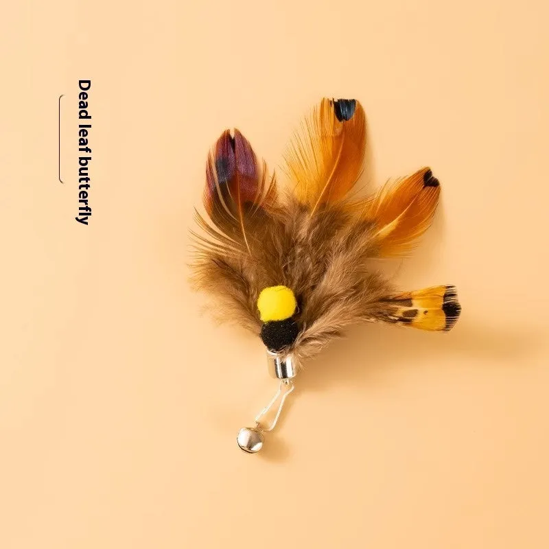Three steel wire cat toy replacement heads in small flying insect designs with scratch-resistant surface