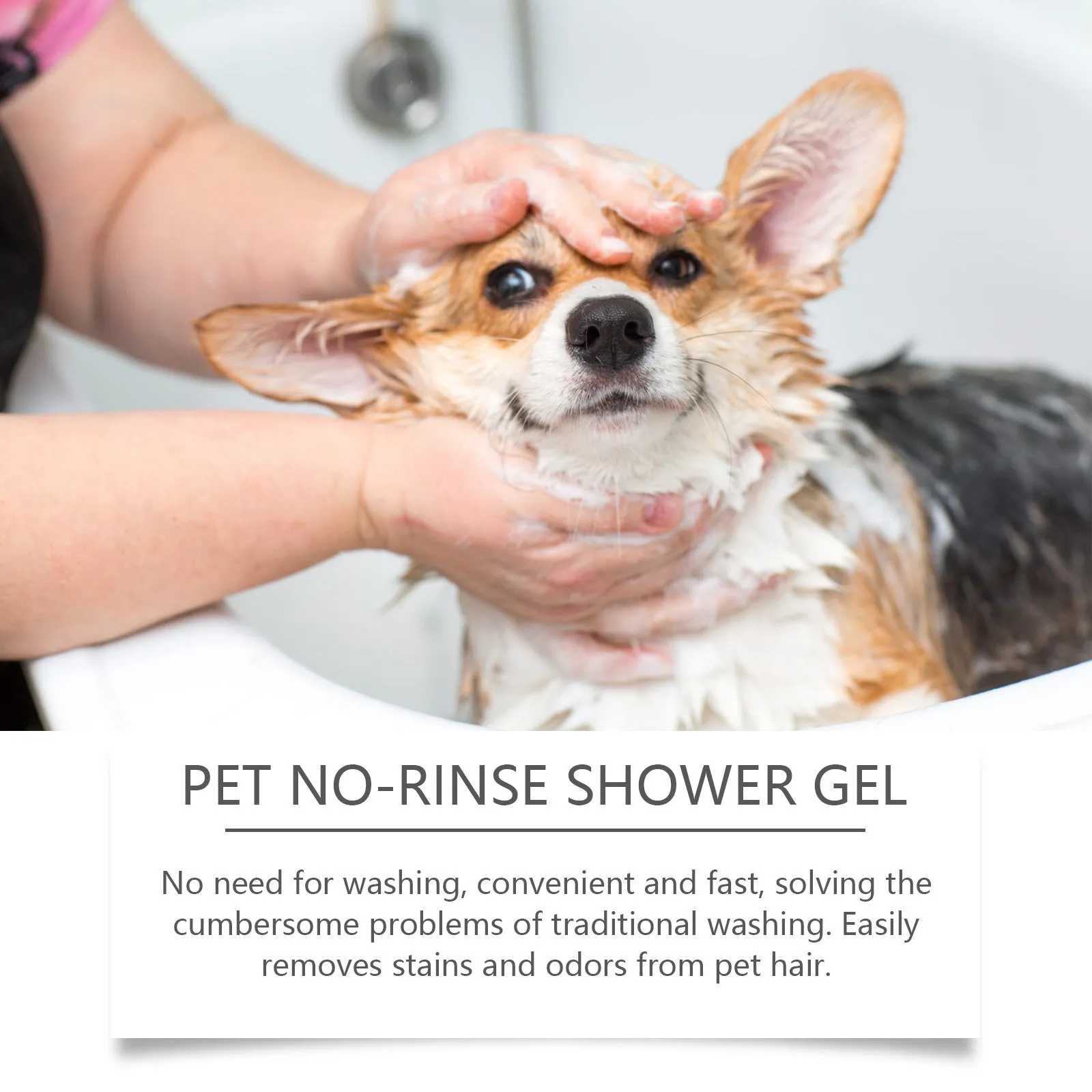 150ml Pet Wash-Free Cleaning Mousse for dogs and cats with coconut oil and aloe extract