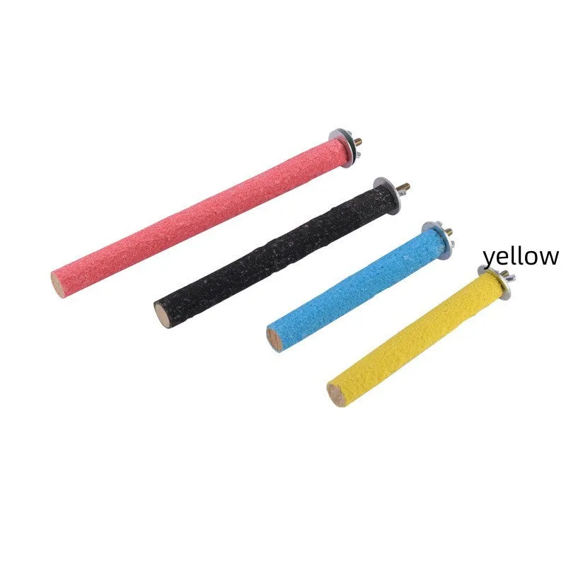 Tiger Skin Xuanfeng frosted solid wood bird perch stand rod with claw grinding surface