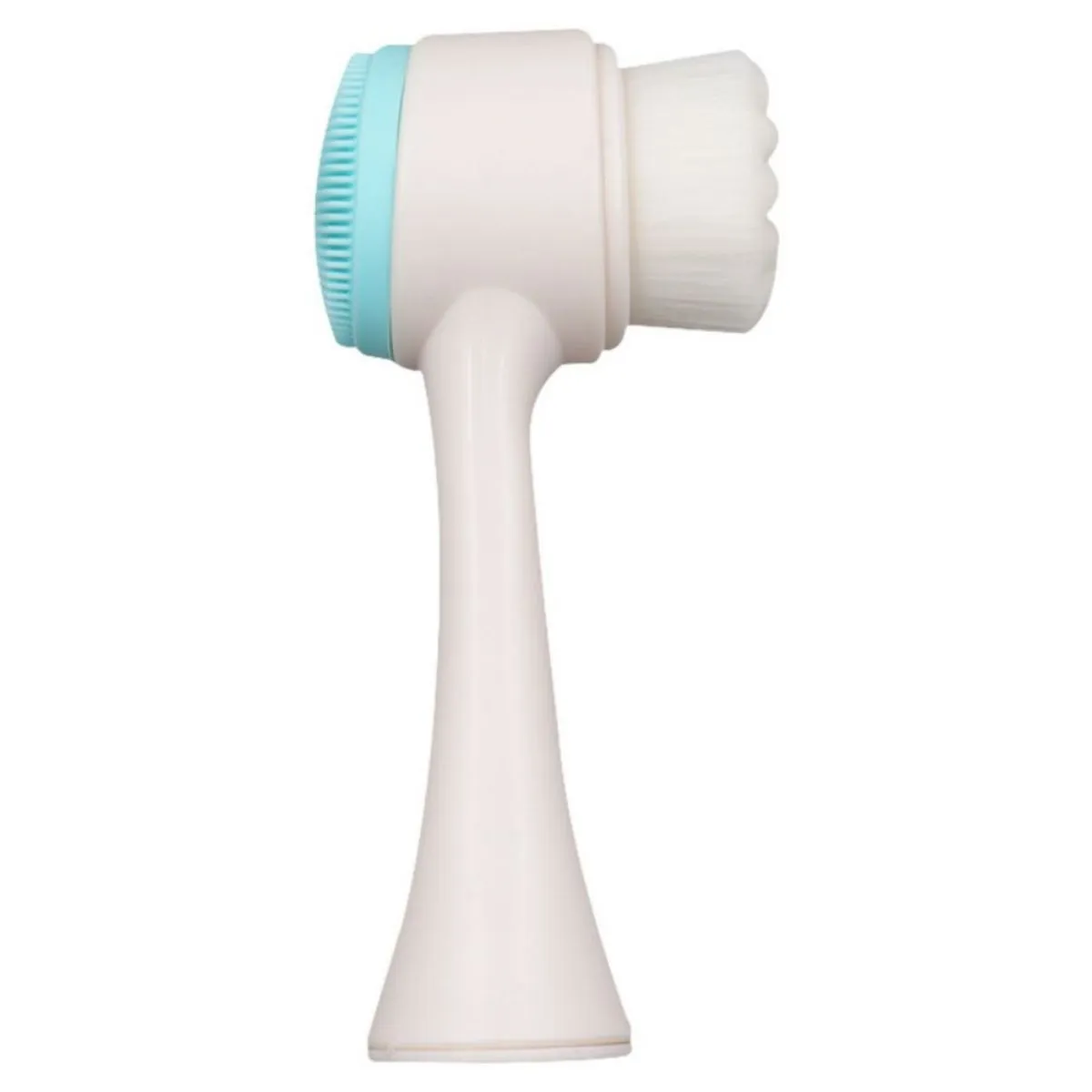 Blue nylon pet paw brush for dogs and cats measuring 13.5cm with gentle massage bristles