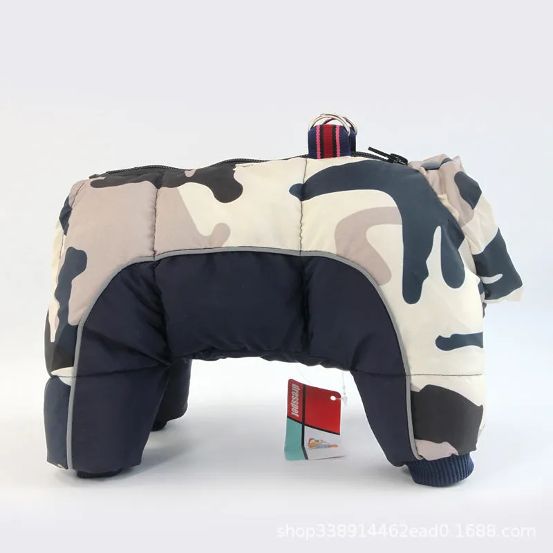 Thick cotton dog winter coat in casual style, available in multiple colours and sizes S to 4XL