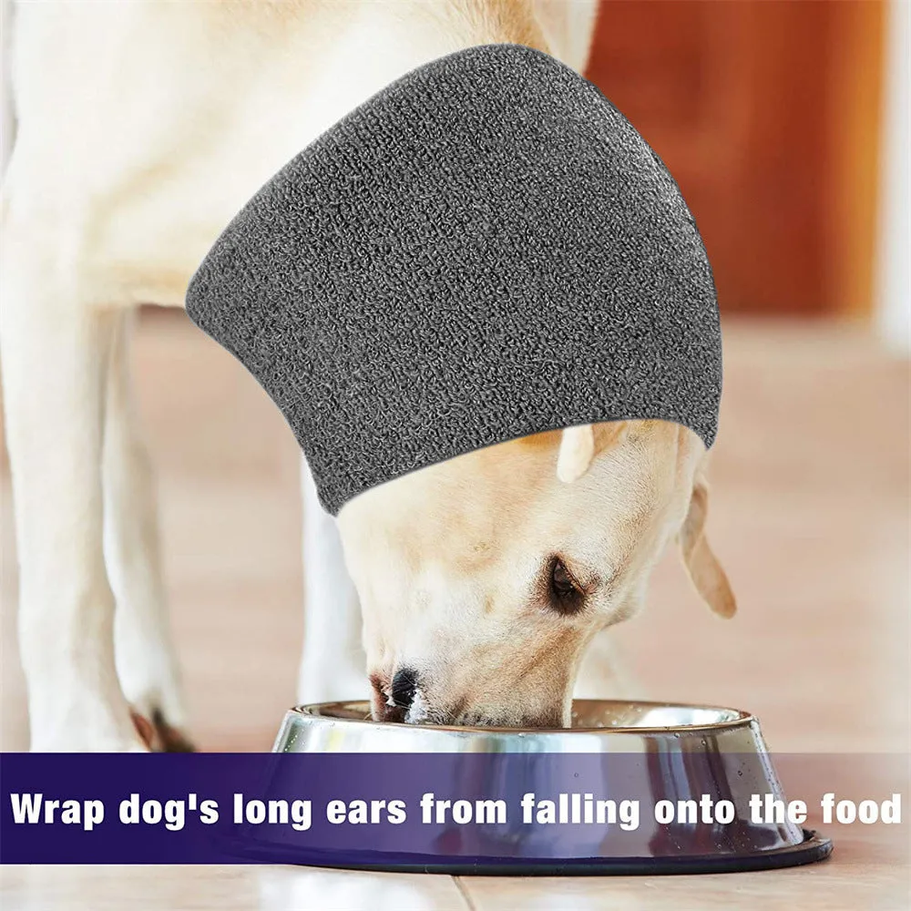 New Pet Thickened Beauty Earmuffs warm pet ears in blue colour on a dog