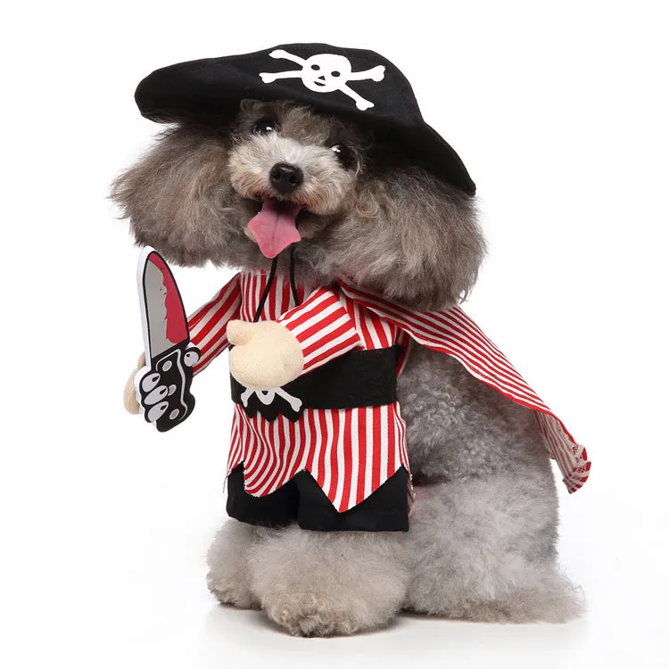Pet costume clothing in polyester with European and American theme, shown in a panda design for small to large pets