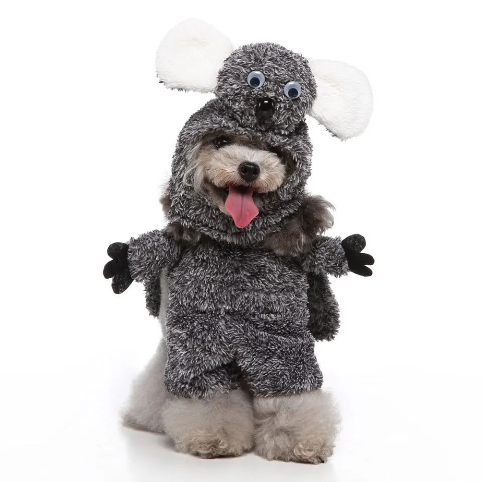 Pet costume clothing in polyester with European and American theme, shown in a panda design for small to large pets