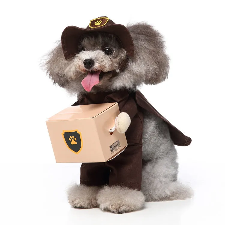 Pet costume clothing in polyester with European and American theme, shown in a panda design for small to large pets