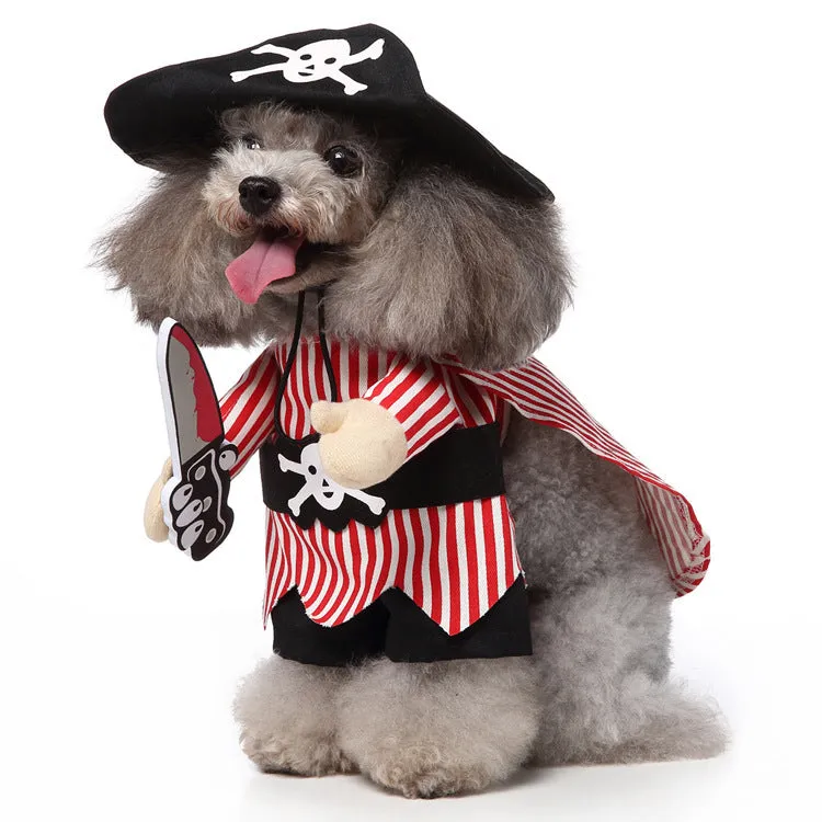 Pet costume clothing in polyester with European and American theme, shown in a panda design for small to large pets