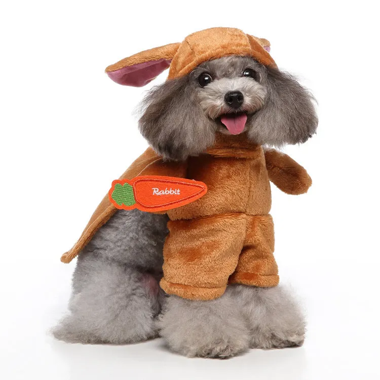 Pet costume clothing in polyester with European and American theme, shown in a panda design for small to large pets