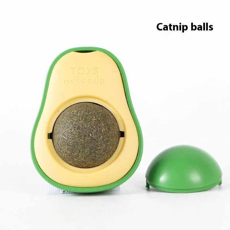 Plastic catnip ball toy in various colours with bite-resistant construction for cats