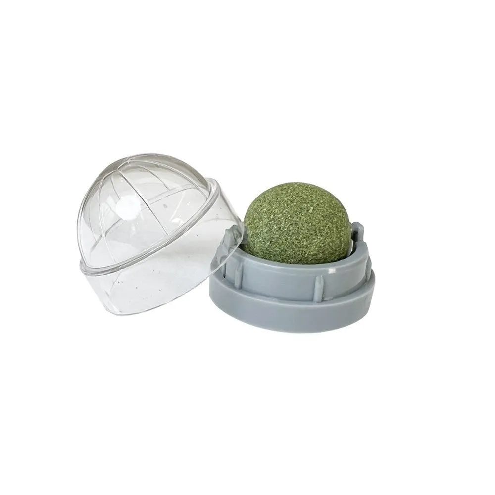 Plastic catnip ball toy in various colours with bite-resistant construction for cats