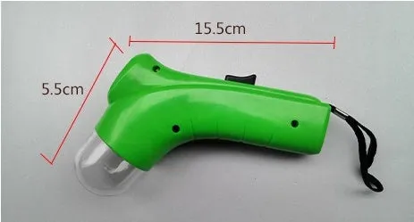 Pet food catapult feeder fun dog toy treat launcher with wrist strap on blue background