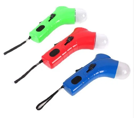 Pet food catapult feeder fun dog toy treat launcher with wrist strap on blue background