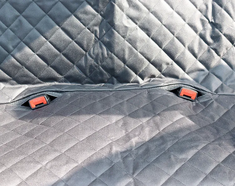 Dog car seat cover with mesh view window, 600D Oxford waterproof hammock protector on rear back seat