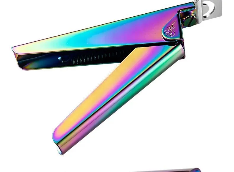 Stainless steel UV gel false nail tip clipper and edge cutter in gold finish