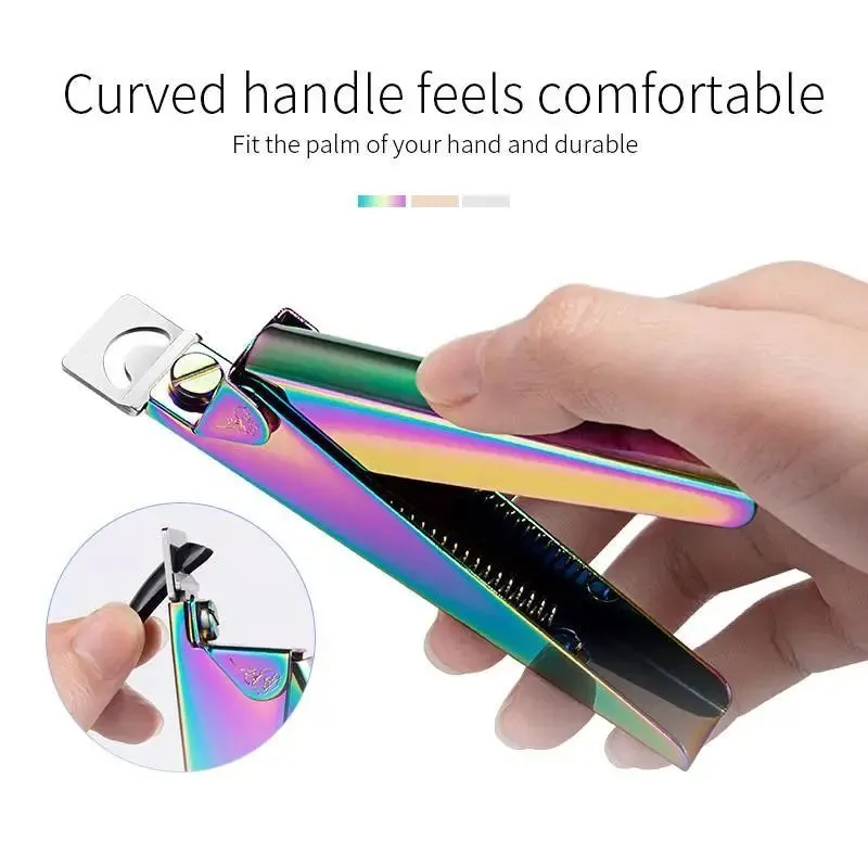 Stainless steel UV gel false nail tip clipper and edge cutter in gold finish