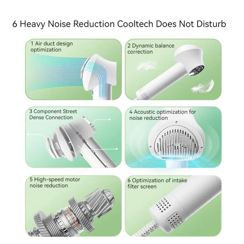 Smart pet hair dryer in white with blow and comb function for dog cat grooming