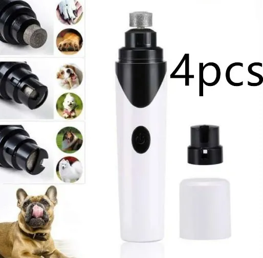 Pet nail grinder with USB charging and detachable grinding wheel for cats, dogs, and small pets