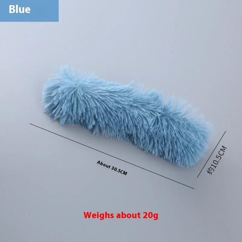 Plush cat toy containing catnip and ringing paper, about 30cm long, available in multiple colours