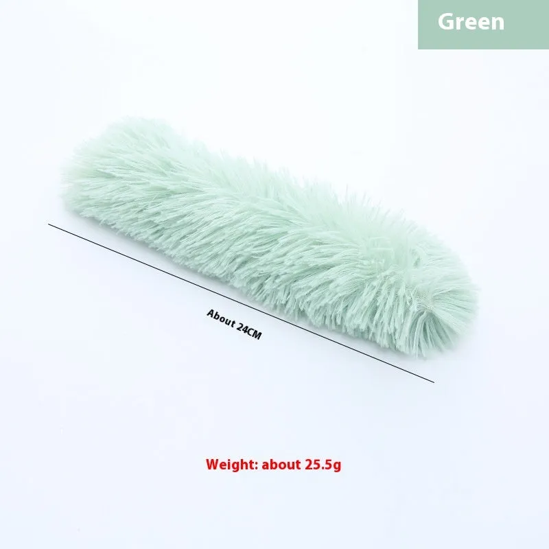 Plush cat toy containing catnip and ringing paper, about 30cm long, available in multiple colours