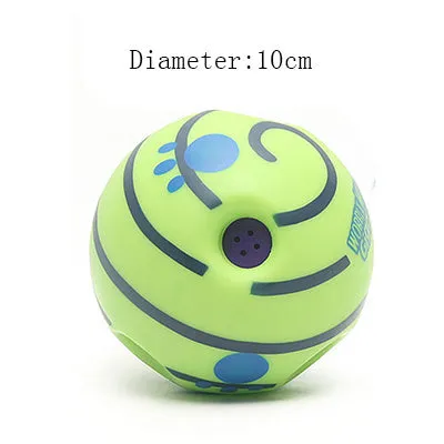 Green vinyl dog molar training ball with 10cm diameter for bite-resistant chew and fetch play