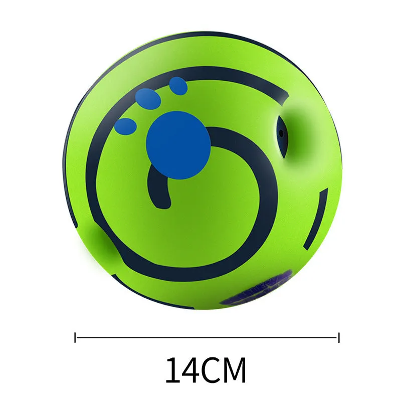 Green vinyl dog molar training ball with 10cm diameter for bite-resistant chew and fetch play