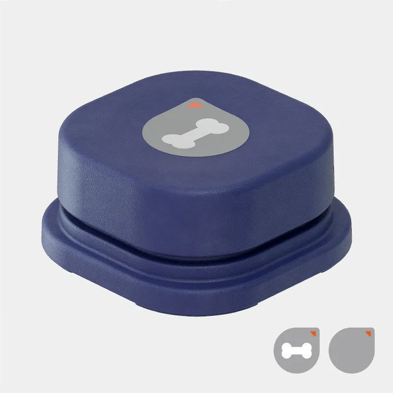 Pet communication button in orange, blue, grey and yellow with mats, 8.5cm ABS plastic recordable dog talking toy