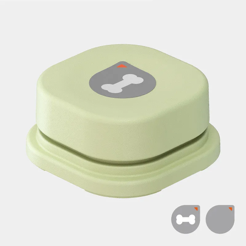 Pet communication button in orange, blue, grey and yellow with mats, 8.5cm ABS plastic recordable dog talking toy