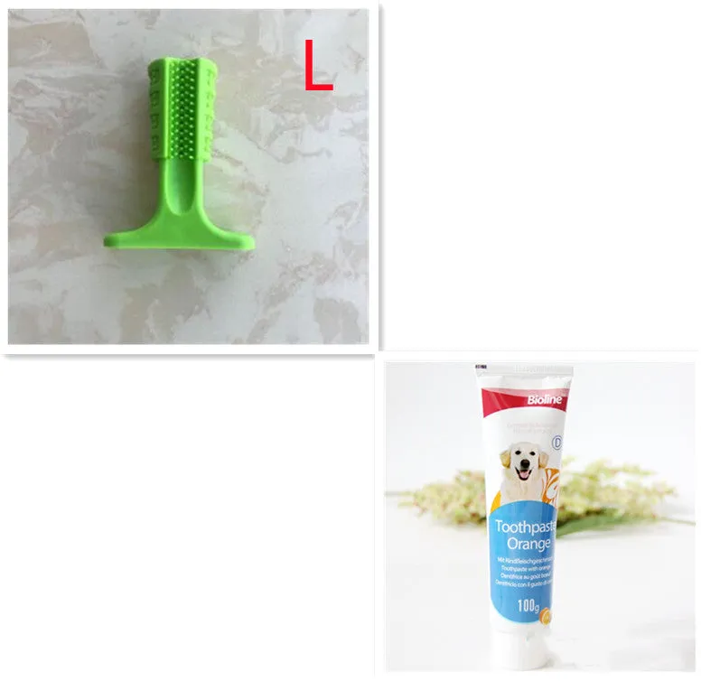 Bioline dog toothpaste in natural formula for calculus removal and fresh breath, available in beef mint orange flavours