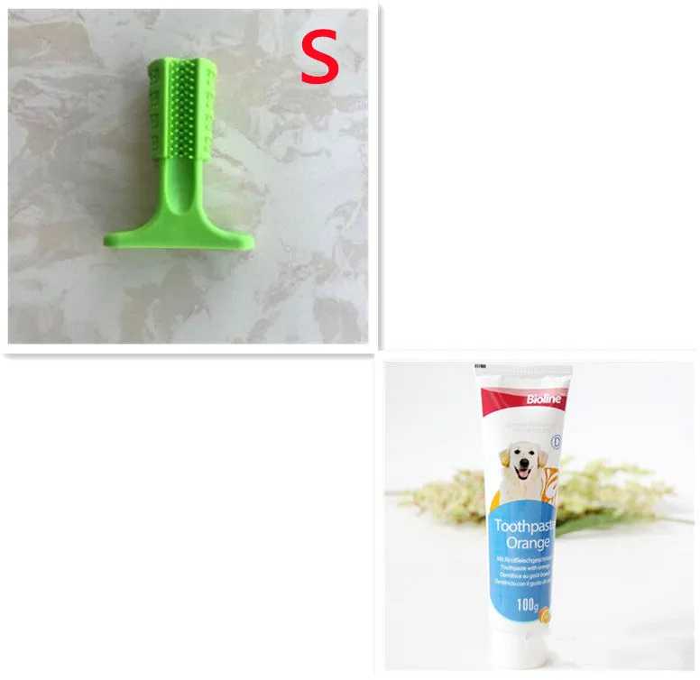 Bioline dog toothpaste in natural formula for calculus removal and fresh breath, available in beef mint orange flavours