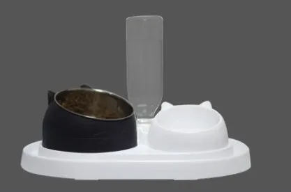 Elevated cat food bowl with 304 stainless steel inner, 200ml capacity, available in multiple colours