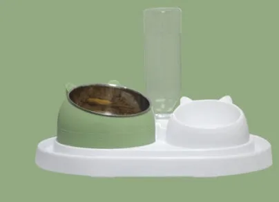Elevated cat food bowl with 304 stainless steel inner, 200ml capacity, available in multiple colours