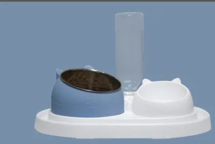 Elevated cat food bowl with 304 stainless steel inner, 200ml capacity, available in multiple colours