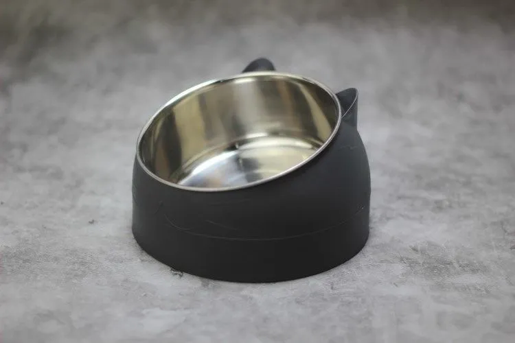 Elevated cat food bowl with 304 stainless steel inner, 200ml capacity, available in multiple colours