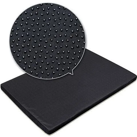 Arthur black memory foam dog bed for large elderly dogs with low profile and non-slip bottom